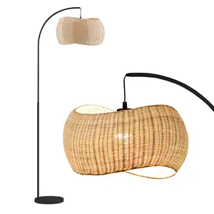 Brightech Wave Pendant Floor Lamp - Black