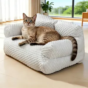 Cooling Pet Sofa, 23°c Constant Temperature Sleep, 4D PP Cotton Cooling Concept, Waterproof Breathable Ice Silk Pet Bed, Detachable Design, Cat Dog Universal
