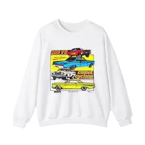 1964 1965 Mer_cury Com_et Cyclone Classic Muscle Car T-Shirt Sweatshirt Cotton Collar Fabric Unisex Man Woman Top