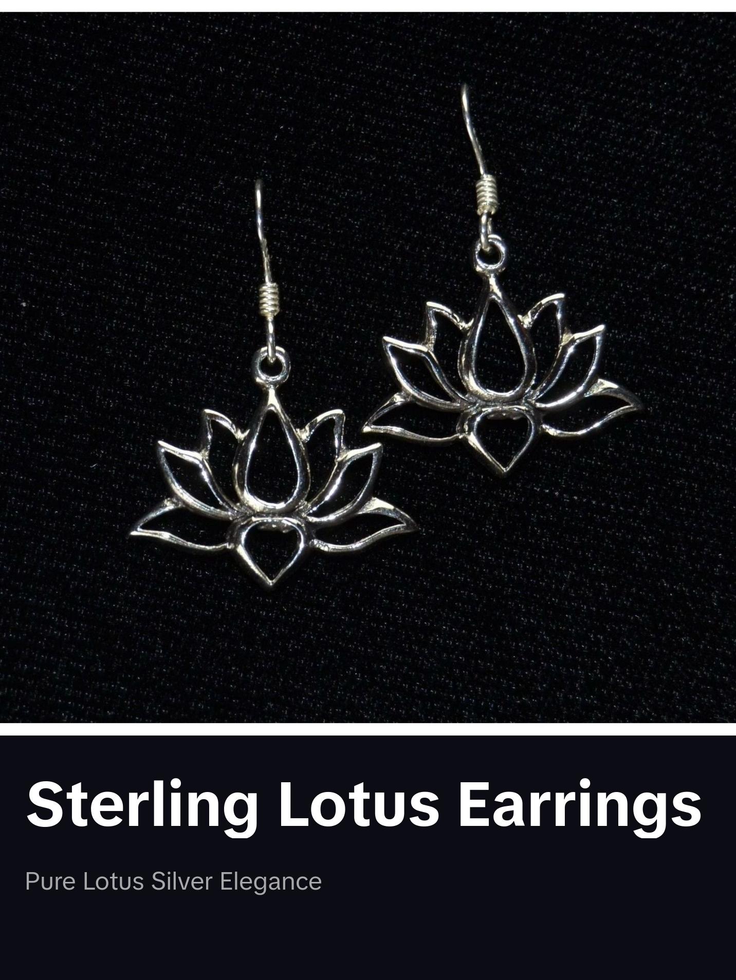 Elegant Sterling Silver Lotus Blossom Dangle Earrings for a Timeless Look
