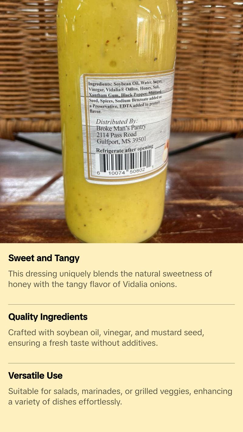 Vidalia Onion & Honey Mustard Dressing