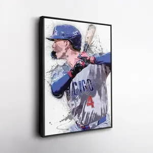 Pete Crow-Armstrong Wall Art ? Chicago Cubs Canvas Print, MLB Baseball Decor, Framed Poster Gift for Fan Room or Office ( Unframed - Print Only )