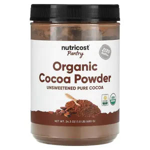 Nutricost Pantry, Organic Cocoa Powder, Unsweetened, 24.3 oz (680 g) Nutricost Pantry, Organic Cocoa Powder, Unsweetened, 24.3 oz (680 g)