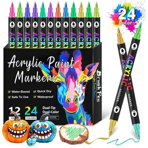 Acrylic Paint Markers - 24/72/96 Color Dual Brush Marker Pen Set,Artist Fine and Brush Tip Markers For Kids Adult coloring books Note Taking,Card Writing,Ston Graffiti,DIY Crafts,Drawing Art Supplies Kit And School Supplies#cozyvibes colors  age  mystery