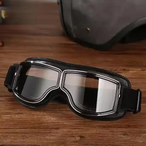Vintage Motorcycle Goggles, Waterproof & Dustproof Riding Goggles, Outdoor Sports Goggles for Skiing, Cycling, Welding, Unisex