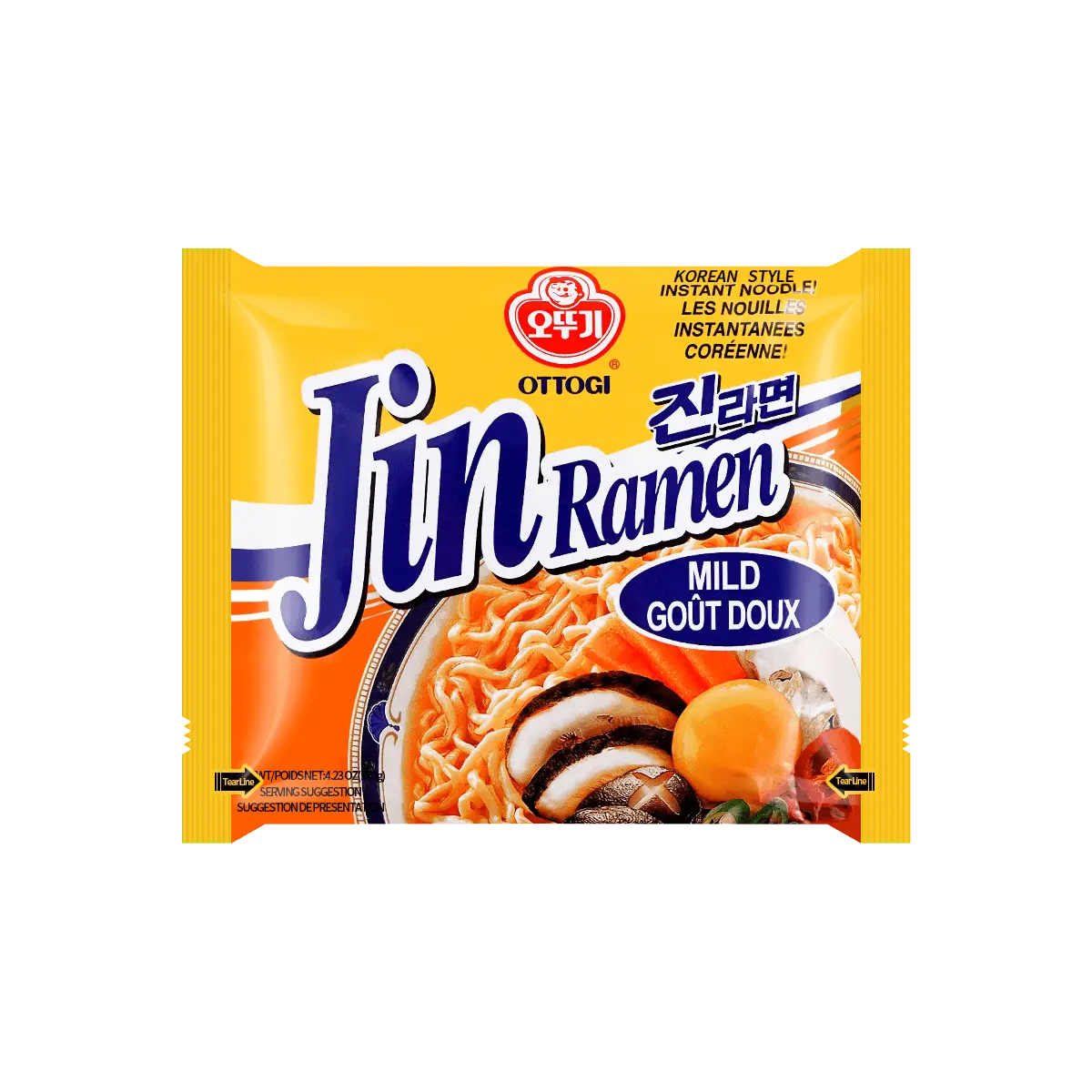 OTTOGI Korean Instant Jin Ramen - Mild, 4.23oz