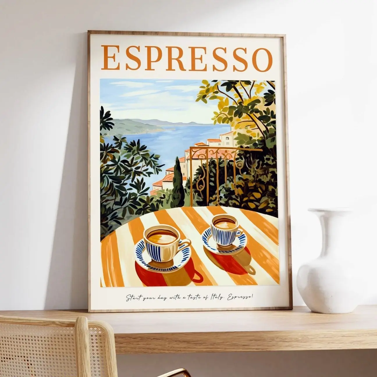Coffee Wall Art, Italian Coffee Print, Retro Kitchen Decor, Vintage Poster 4
