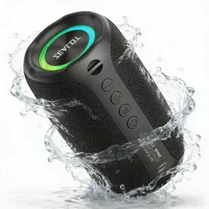 ZEALOT Portable Bluetooth Speaker with Premium Heavy Bass Subwoofer, IPX5 Waterproof, 1800mAh Long-Lasting Battery, HIFI Audio, RGB Lights, Ultra-Compact for Camping Hiking Cycling Beach Pool & Gifting