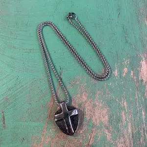 Bold Shield Chain Necklace