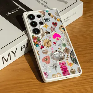 Celestial Collage Phone Case for SAMSUNG S22/S23/24/25/ULTRA/PLUS  Matte Magnetic Phone Case Compatible with MagSafe Unobstructed wireless charging Acrylic Fingerprint Smartphone Cellphone