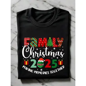 Family Christmas 2025 T-Shirt, Christmas Group Shirt, Family Matching Tee, Holiday Family Trip Gift, Christmas Gathering Short Sleeves Shirt
