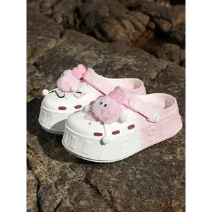 (New)Women's Cute Cartoon Design Clogs, Casual Comfortable Breathable Non-slip Clogs, Fashionable Shoes for Indoor & Outdoor Wear