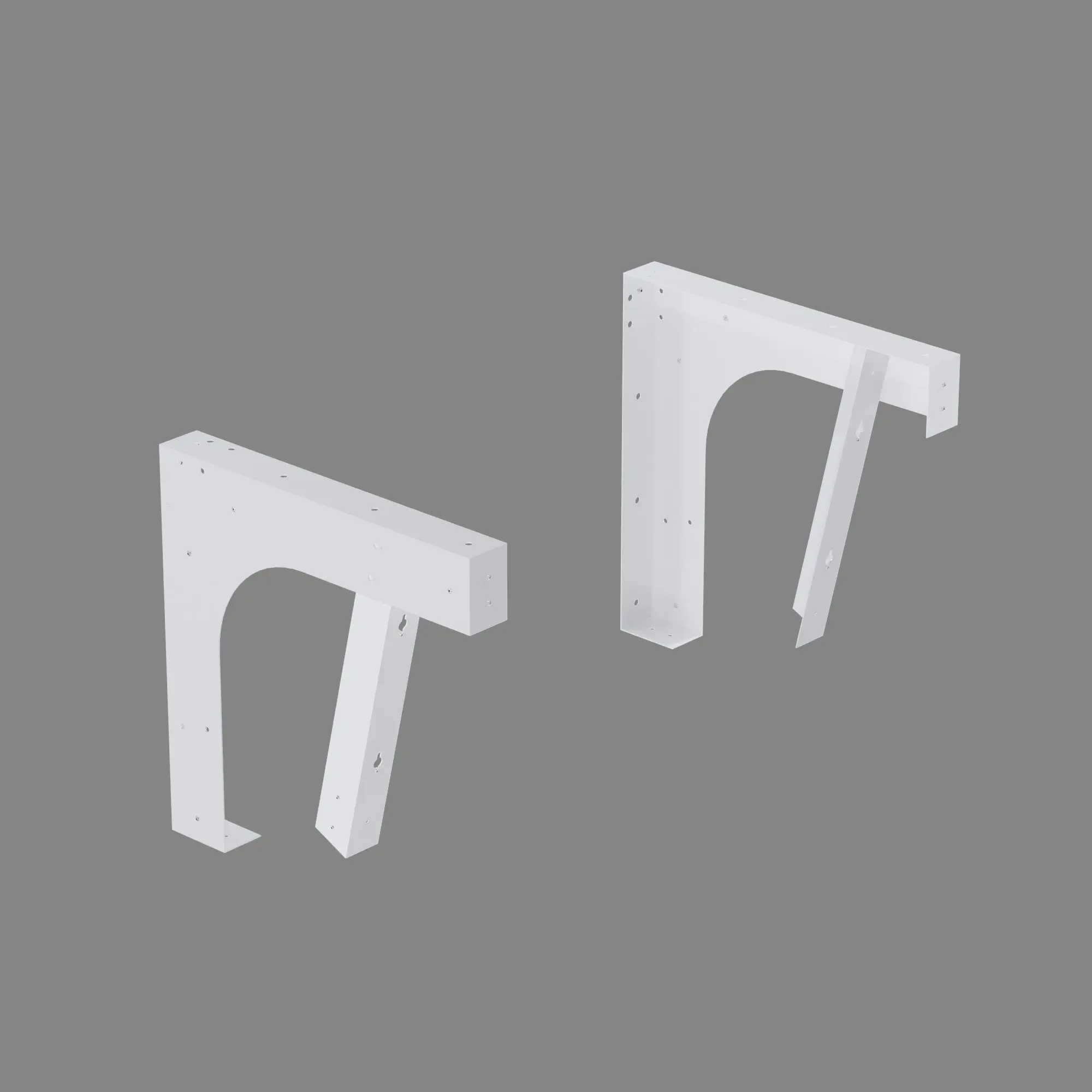 Dowell Universal ADA Vanity Bracket Heavy-Duty Commercial Bracket Floating Medical Support Bracket with/without Arm Metal Brackets Suitable for Restroom Vanities, Shelving Units & Work Desks - 7008 Series