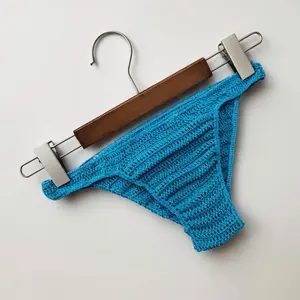 Mens knitted crochet short swim trunk sunbathing brief designed for beach pool and summer vacation lightweight breathable quick dry fabric with stylish fit perfect for swimming tanning lounging or resort wear essential for modern men