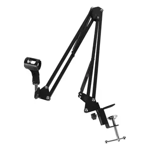 HyperX Professional Mic Boom Arm Heavy Duty Adjustable Stand with C-Clamp Mount 360° Rotation for Streaming Voice Over Podcasting Studio Recording Compatible with QuadCast SoloCast