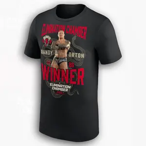Men’s Black 2026 Chamber Match Winner T-Shirt, Vintage RKO Inspired Graphic Tee, Men’s Wrestling Champion Shirt, Attitude Era Style Fan Apparel, Unisex Cotton T-Shirt