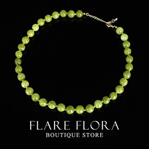 Copper alloy, resin, non-jade, 43+5cm, 10mm, new spring/summer fashion necklace ML-XL-1