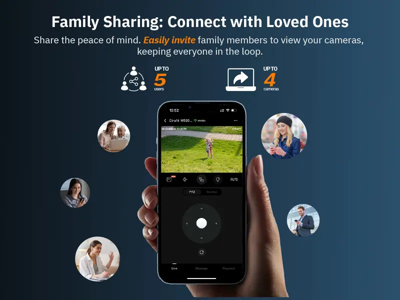 Product Introduction of Girafit 2K Second Floor Window Camera, ChroMax AI Color Night Vision, 2.4GHz & 5GHz Wi-Fi Indoor Security Cameras, Person & Motion Detection, 24/7 Recording, Easy & Quick Install, MicroSD Card Local Monitoring 10