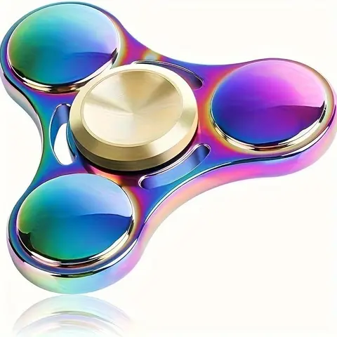 Rainbow Color Hand Spinner, 1 Count Fidget Spinner, Finger Spinner with High-speed Bearing, Stress Relief Toy, Party Gift for Friend & Classmate, Visual Experience, Durable, Fidget Stress Reliever