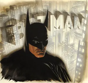 Alex Ross SIGNED Batman the Legend DC and Warner Bros. SOLD OUT Giclee Limited Edition on Canvas of 100 OH