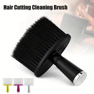 Hair Cutting Cleaning Brush, 1 Count Hairdressing Neck Face Duster Brush, Heatless Styling Tool for Salon & Barber Shop