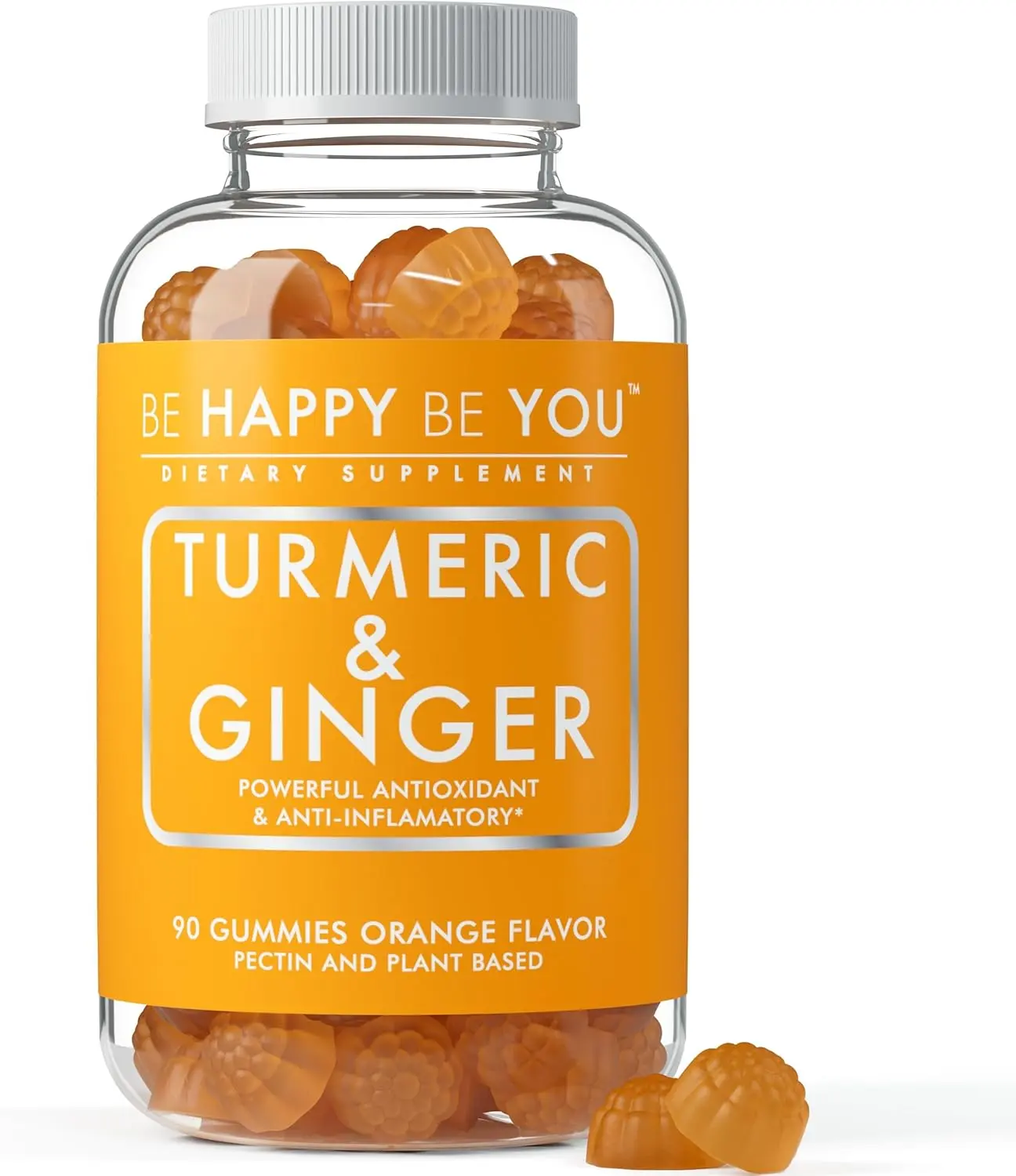 Turmeric and Ginger Gummies Joint and Mobility Support Natural Antioxidant Blend Vegan Non-GMO Gelatin Free Pectin Based Made in USA 90 Count Herbal Wellness Gummy for Inflammation and Immunity Support Formula