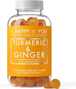 Turmeric and Ginger Gummies Joint and Mobility Support Natural Antioxidant Blend Vegan Non-GMO Gelatin Free Pectin Based Made in USA 90 Count Herbal Wellness Gummy for Inflammation and Immunity Support Formula