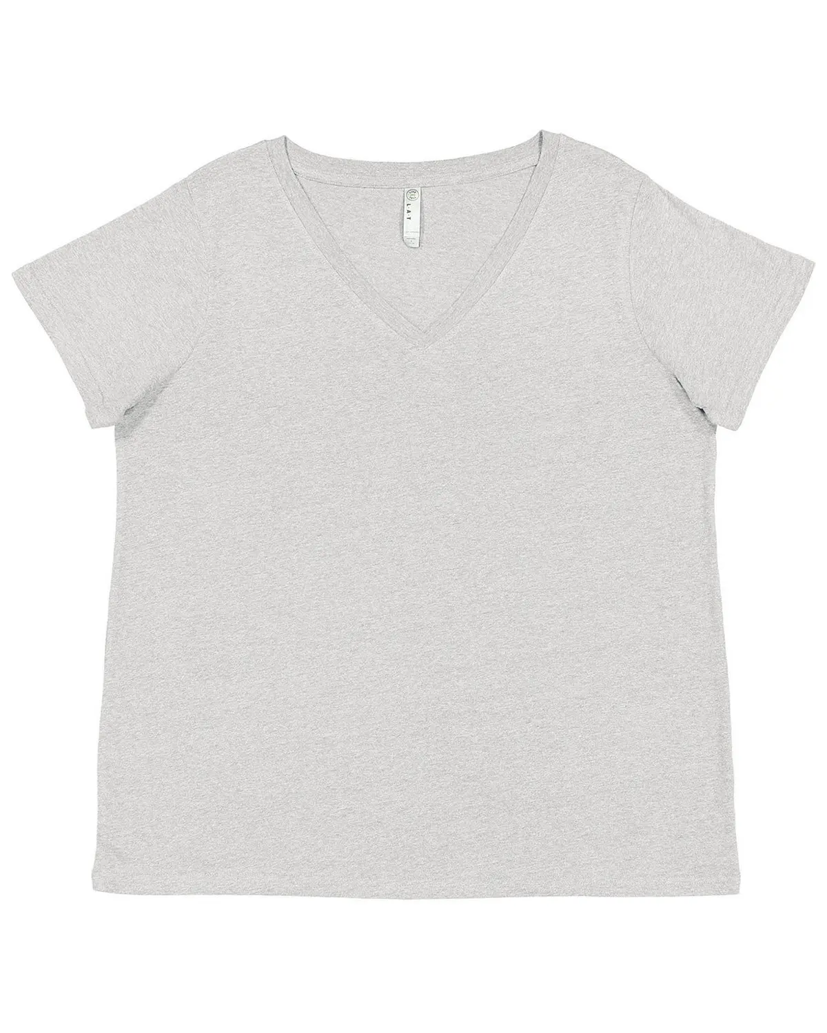 Lat Ladies' Curvy V-Neck Fine Jersey T-Shirt