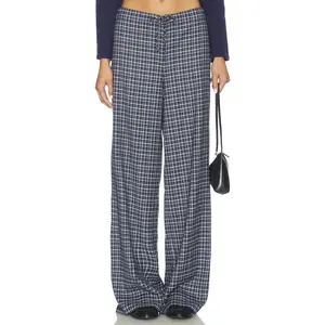 superdown Gwendolyn Drawstring Pant in Blue Plaid
