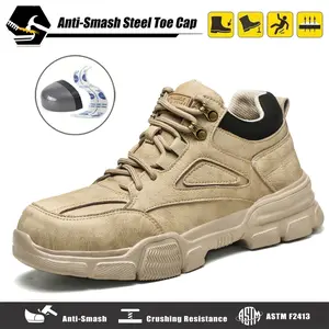 Super Lightweight Steel Toe Work Boots for Men & Women Utility Indestructible Safety Shoes Construction Shoes Mens Work Shoe Casual Closed Footwear Boy Worker