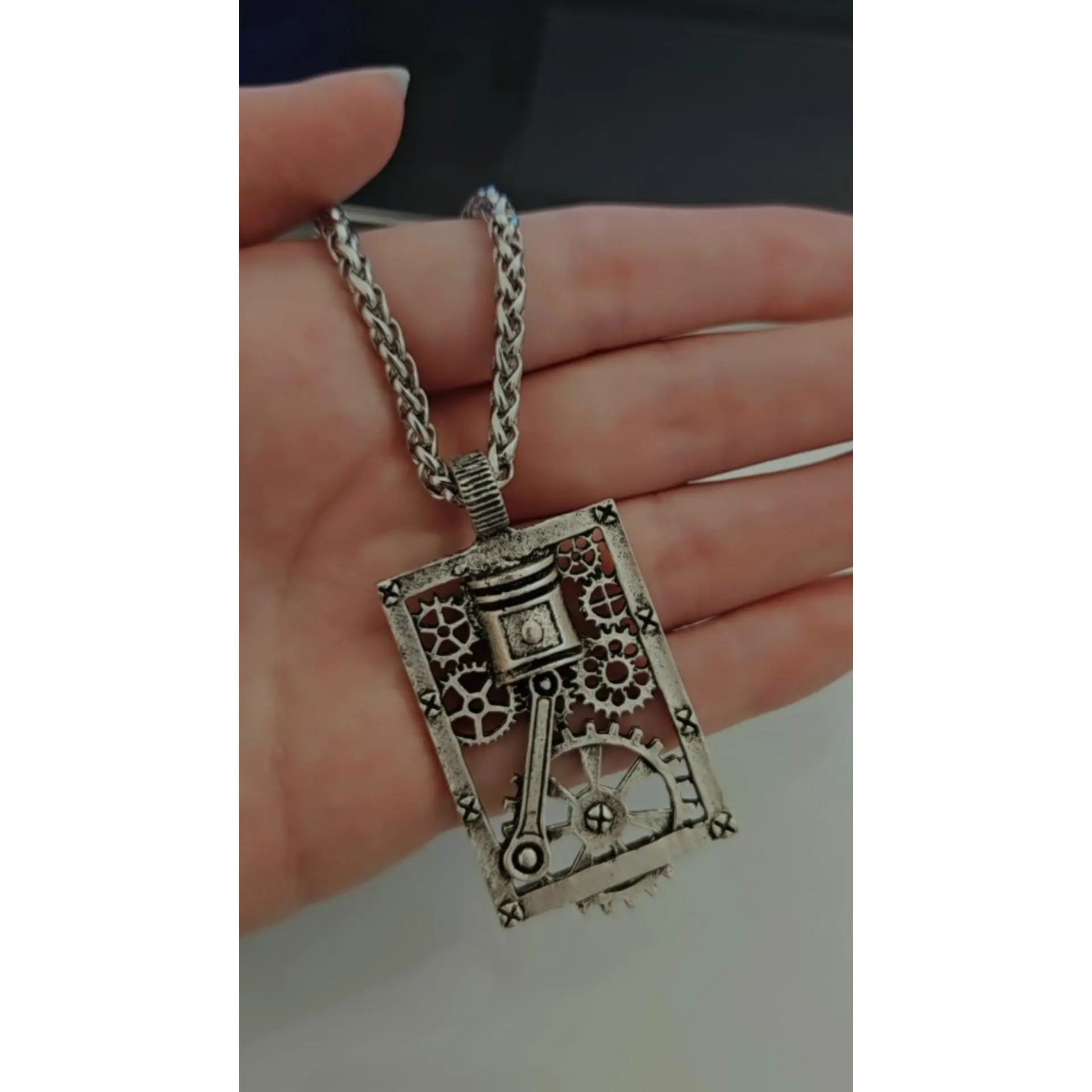 Piston and Gear Necklace