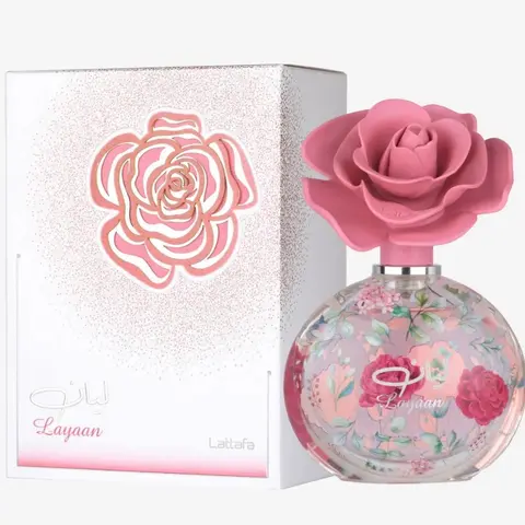Lattafa Layaan 100ml Elegant Floral Scent Everyday Fragrance, Women's Floral Perfume, Single Item, Floral Scents