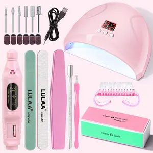 Nail Salon Set,Professional Nail Art Kit,UV/LED Nail Lamp-3 Timer Settings With LCD Display,Gel Curing Machine, Electric Nail Drill, Nail File Strips, Perfect For Home And Salon Manicure Tools Set