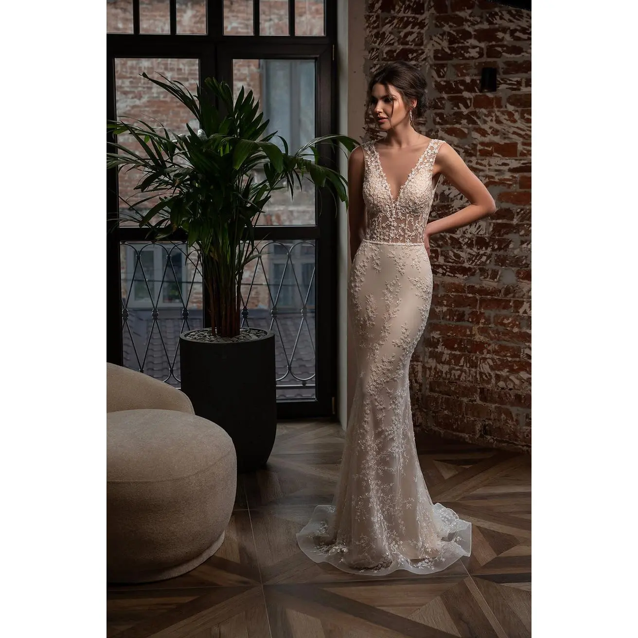 Mignon Manley Stunning Embroidered Bridal Gown
