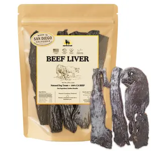 Earth & Tail Beef Liver Dog Treats - 4oz Bag, 100% USA, Single Ingredient, Nutrient-Dense, Gently Dehydrated, San Diego Made, Premium Protein Snacks for Dogs