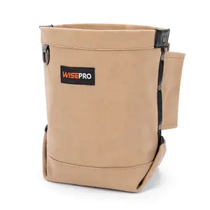 Belt Tool Bag for Bull-pin,Screws and Bolts Tool Pouch, Flame Resistant Heavy Duty Canvas Storage Tools Bag with Bull Pin Loops and Belt Straps