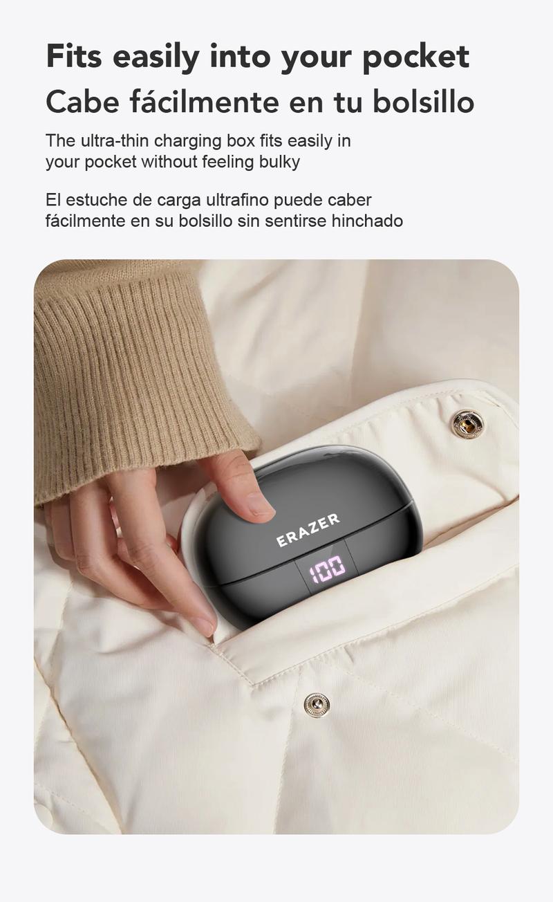 ERAZER XT66Pro OWS Translation Wireless Bluetooth Earphones Support 135 Languages Real Time Bluetooth Translation Earbuds HIFI Sound Quality Light-Weight Headphones Built-in Microphone Support Phone Calls Music AI Chat ERAZER XT66Pro OWS Translation Wireless Bluetooth Earphones Support 135 Languages Real Time Bluetooth Translation Earbuds HIFI Sound Quality Light-Weight Headphones Built-in Microphone Support Phone Calls Music AI Chat