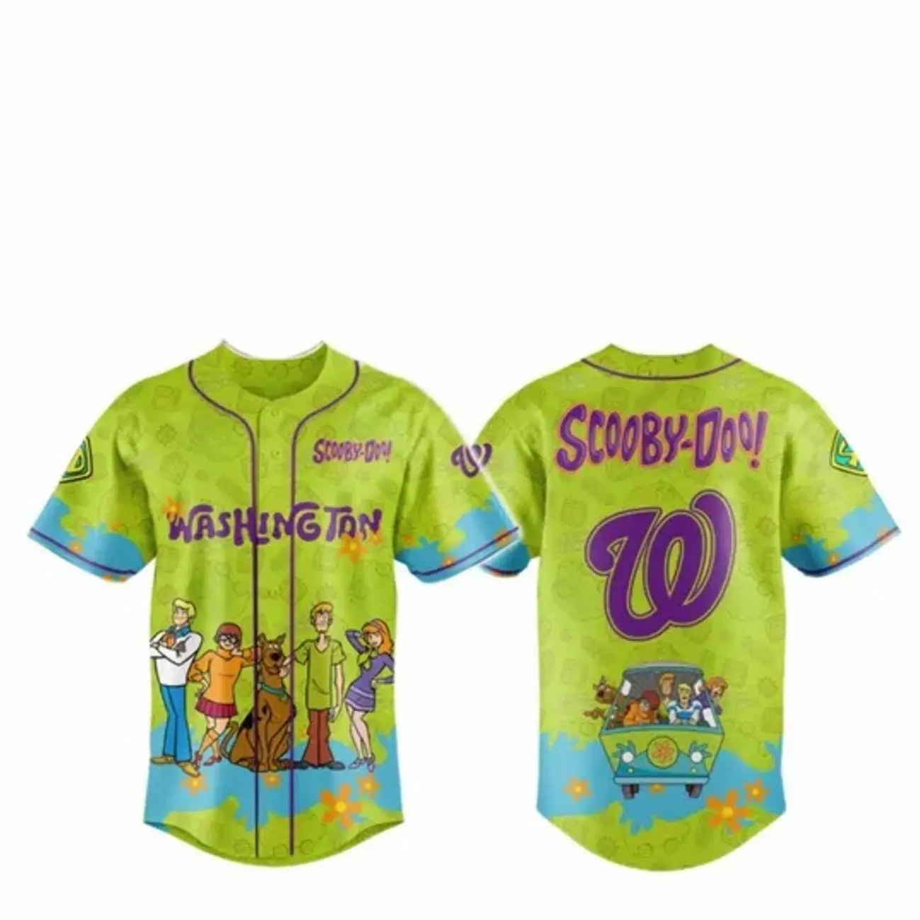 NationalssxScooby Doo Baseball Jersey, Shirts Spring Summer Men/Women Tshirt Shirt