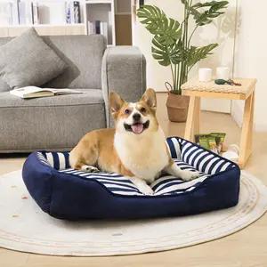 LinkRomat Dog Beds Large Sized Dog with Cushion, Extra Large Dog Bed Removable Washable & Waterproof Dog Bed, Indestructible Chew Proof Dog Bed Suit Medium & Large Dog