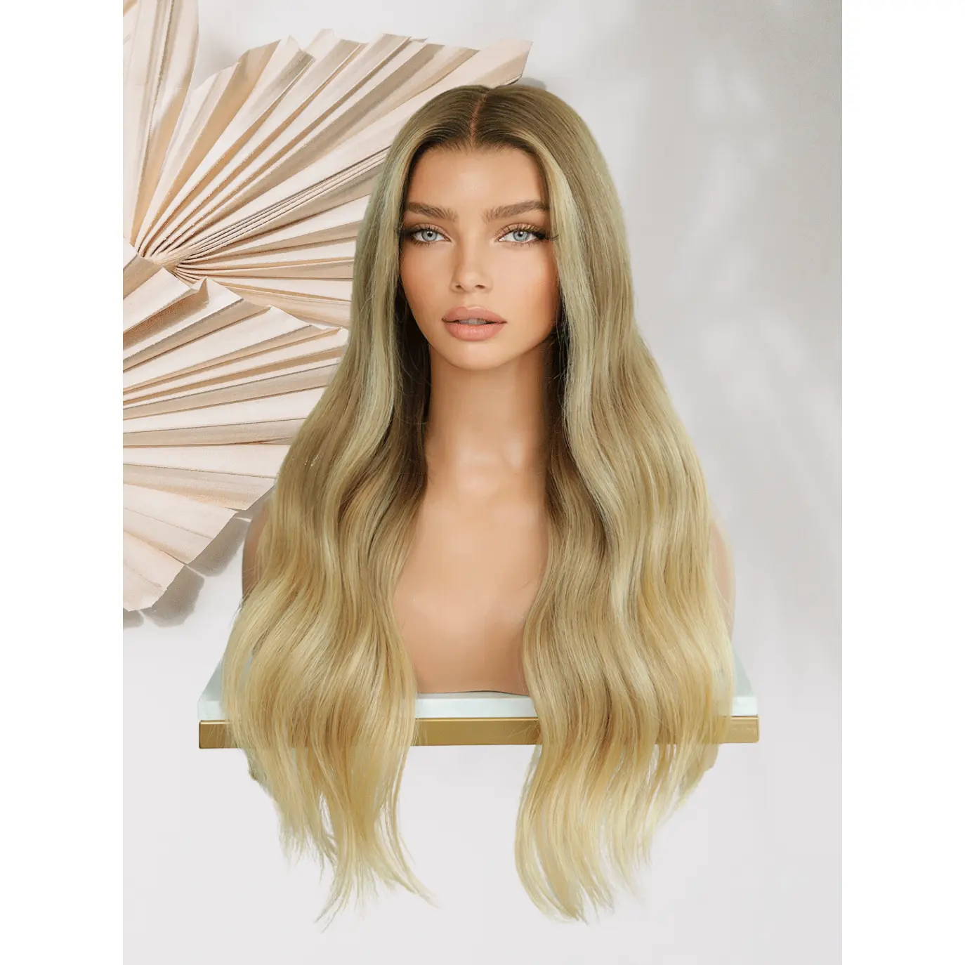 Women's Wavy Style Lace Wig with Highlights and Lowlights, Popular Hip Hairstyle for a Female Makeover, Lace Front, Long, Dramatic Fashion Accessory, Synthetic Wig, Highlights/Lowlight, Long Length, Body Wave, Wave Pattern, Long Lengths