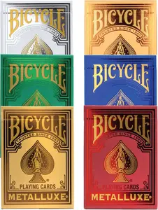 Bicycle Metalluxe Playing Cards – 1/2 Brick (6 Decks) – Choose Your Color