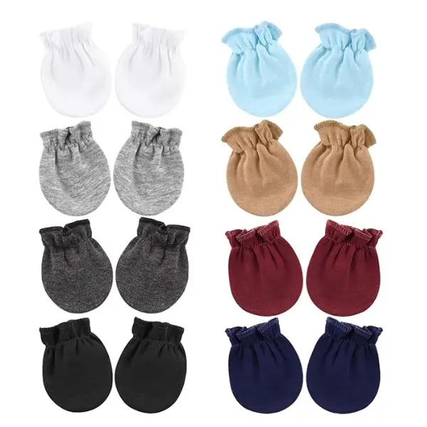 Halloween Fall Gift Newborn Infant Toddler Mittens No Scratch Cotton Elastic Wrist Gloves Hypoallergenic for 0-6 Months Baby Boys Girls Cute Cozy