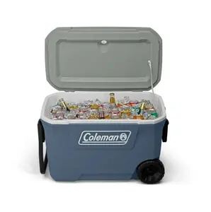 Coleman 316 Series 62QT Hard Chest Wheeled Cooler, Lakeside Blue