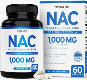 NAC Supplement (60 Capsules, 1000mg Per Serving) Premium NAC Supplement N-Acetyl Cysteine Capsules for Men and Women for Immune Support - Vegan Safe, Third Party Tested - Non GMO & USA Made