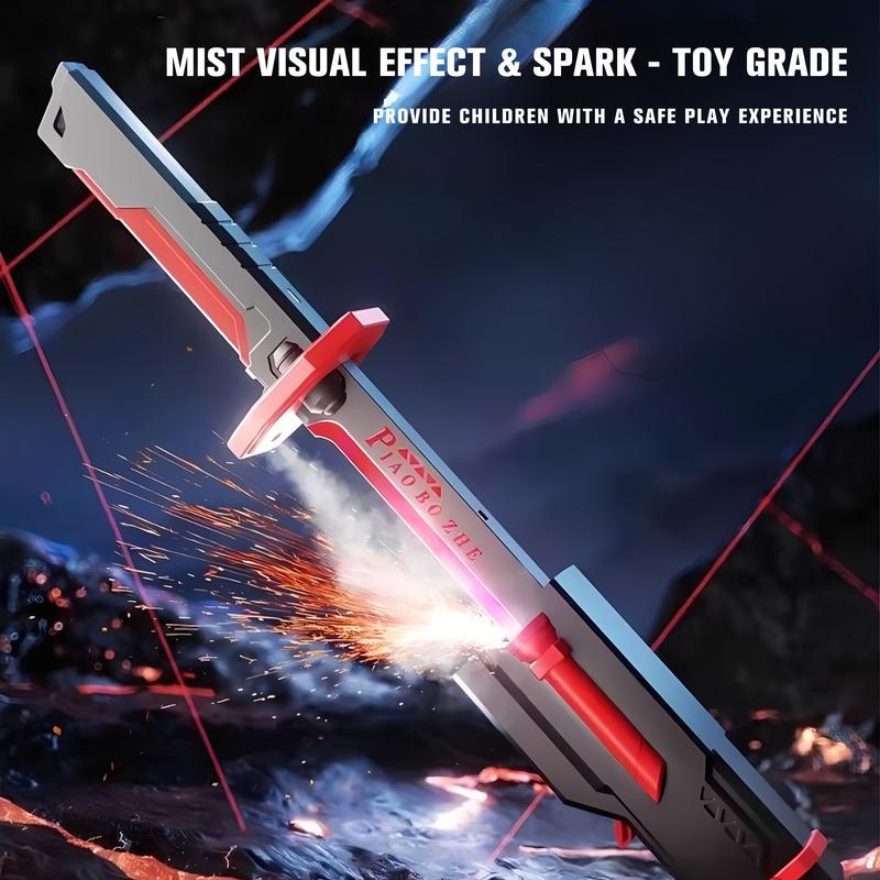 In Stock Spark Edition DKD 31.5" Cyberpunk SparkBlade Lightsaber Toy with Sound & Fog, Eight-Color Streaming Light Effect, Type-C Rechargeable for Rave, Cosplay & Display