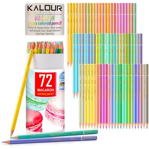 72 Colors Macaron Pastel Colored Pencils,Artists Soft Smooth Core,Ideal for Drawing Sketching Shading,Coloring Pencils for Adults Beginners