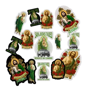 San Judas Tadeo Premium Vinyl Stickers Waterproof Scratch-Resistant UV-Protected for Cars Trucks Laptops Helmets Phone Cases Skateboards Diferentes Tamaños