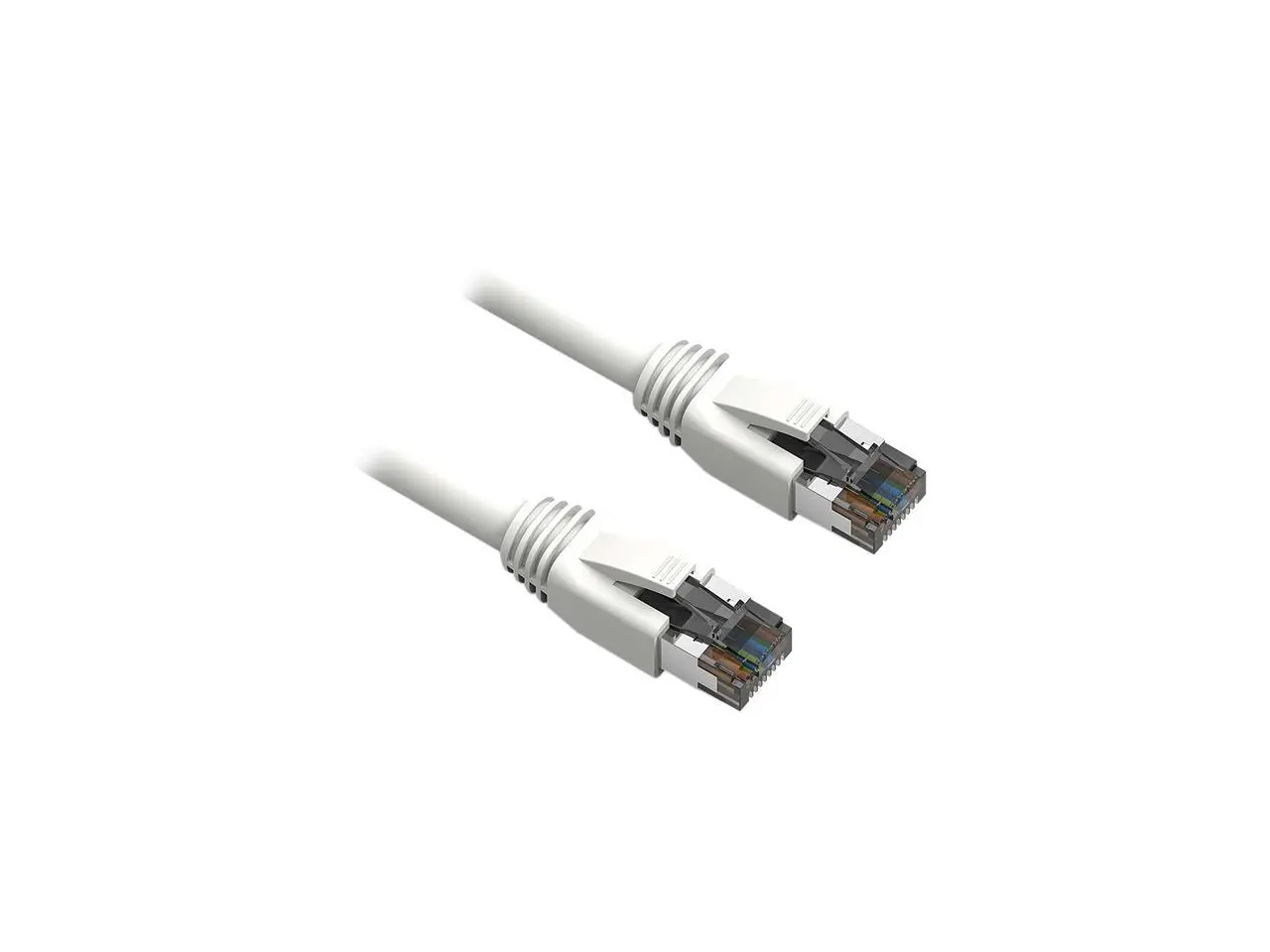 Nippon Labs Cat8 RJ45 15FT Ethernet Patch Internet Network LAN Cable, Indoor/Outdoor, 24AWG, Shielded Latest 40Gbps 2000Mhz, Weatherproof S/FTP for Router, PS4, PS5, Xbox, PoE, Switch, Modem (White)