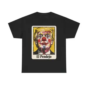 Viral Political Shirt El Pendejo clown portrait Tee | Political satirical art