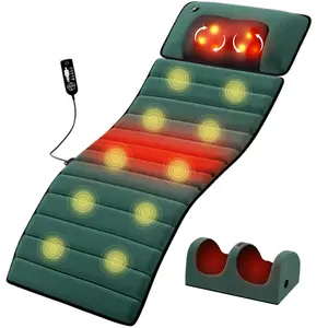 Full Body Vibrating Heated Massage Mat with 10 Motors, 9 Custom Speed Levels, Detachable Polyester Pad, Neck Relief, Youth Use, Adjustable Speeds, for Home/Office Relaxation During Long Work Hours, Adjust Speeds